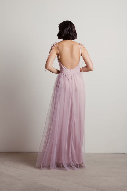 Tobi Slay The Night Deep V Double High Slit Maxi Dress
