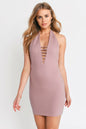 Tobi Halter At Me Plunging Bodycon Mini Dress x2