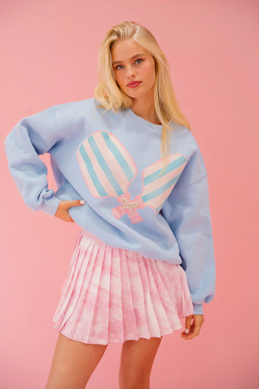 Judith March DOUBLE HIT BLUE PULLOVER