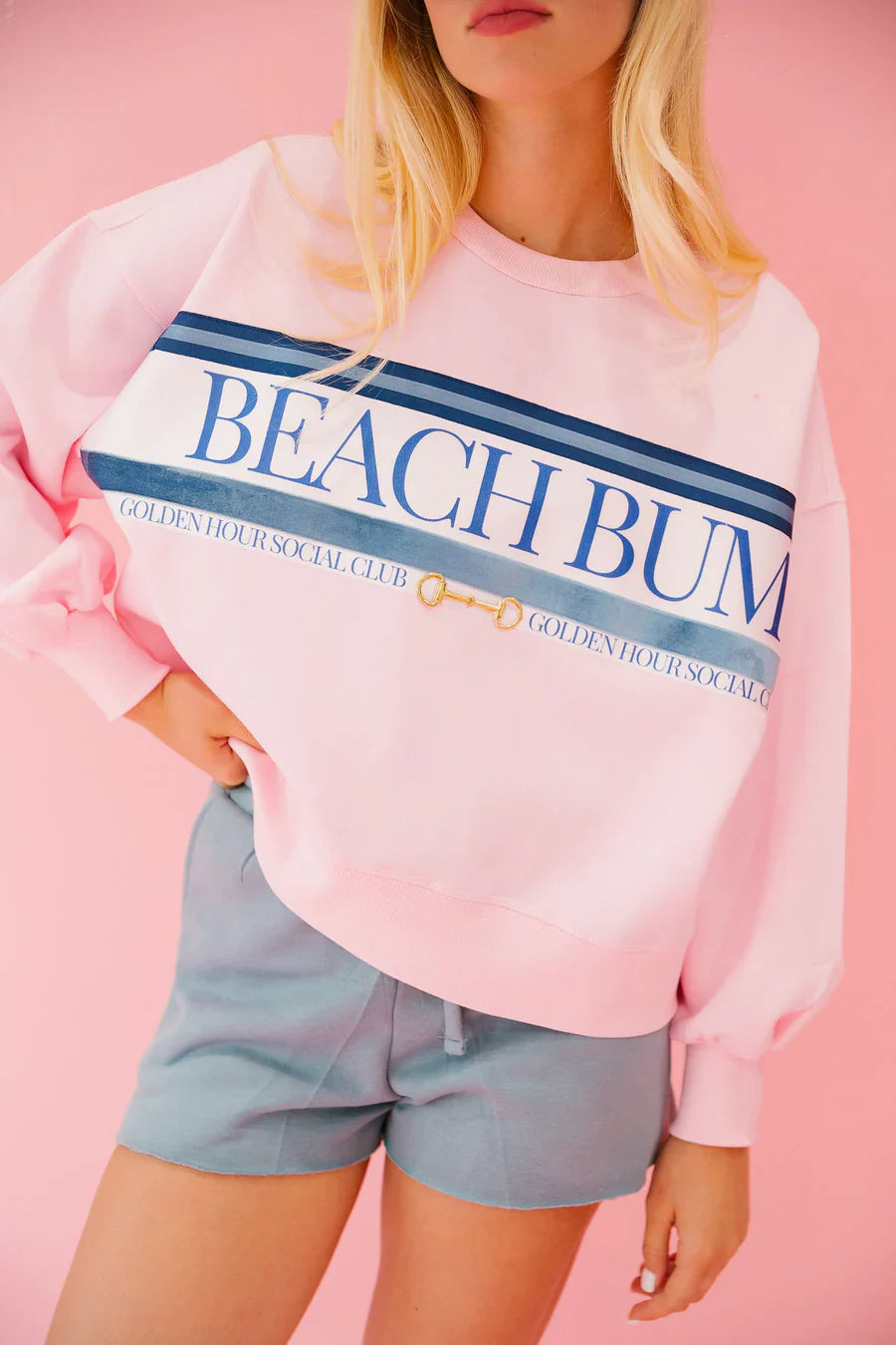 Judith March BEACH BUM PINK PULLOVER