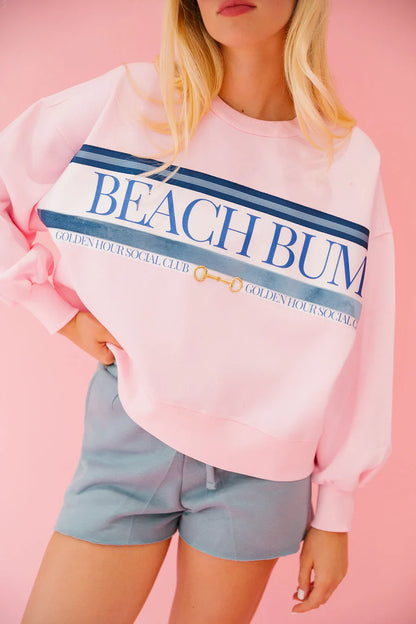 Judith March BEACH BUM PINK PULLOVER
