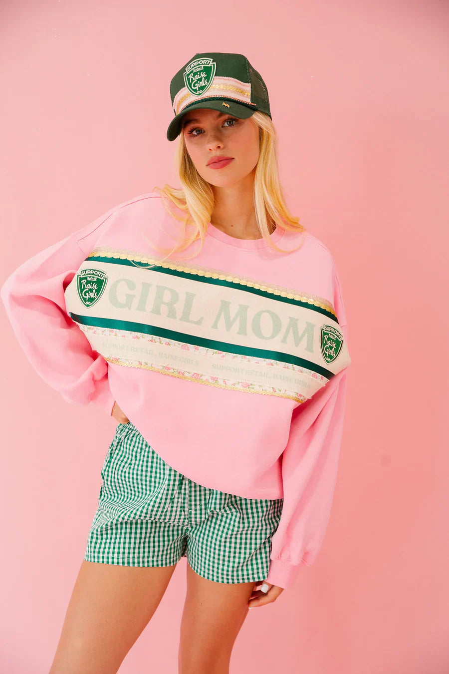 Judith March GIRL MOM PINK PULLOVER