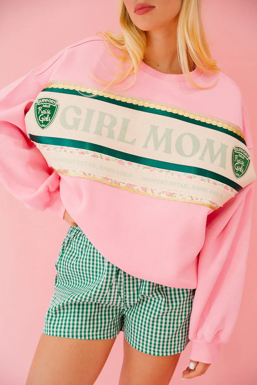 Judith March GIRL MOM PINK PULLOVER