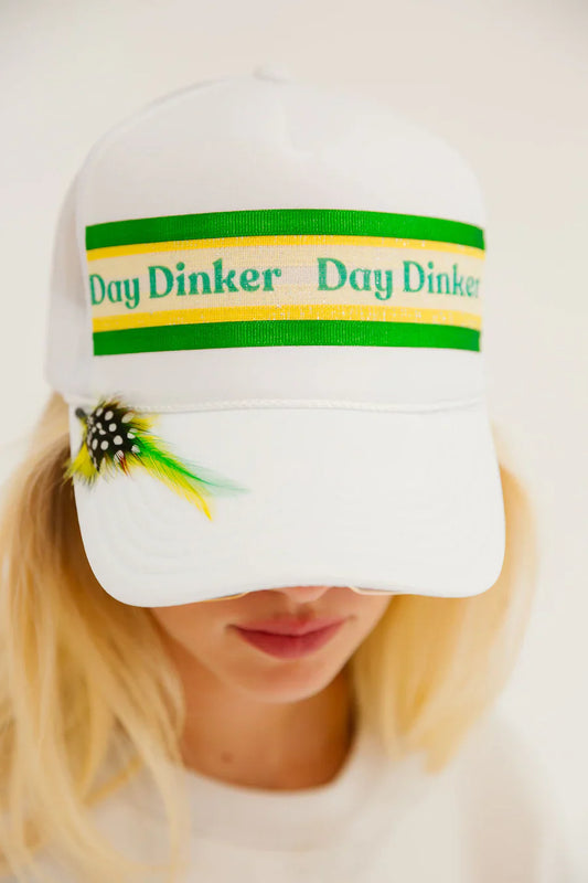 Judith March DAY DINKER WHITE TRUCKER HAT