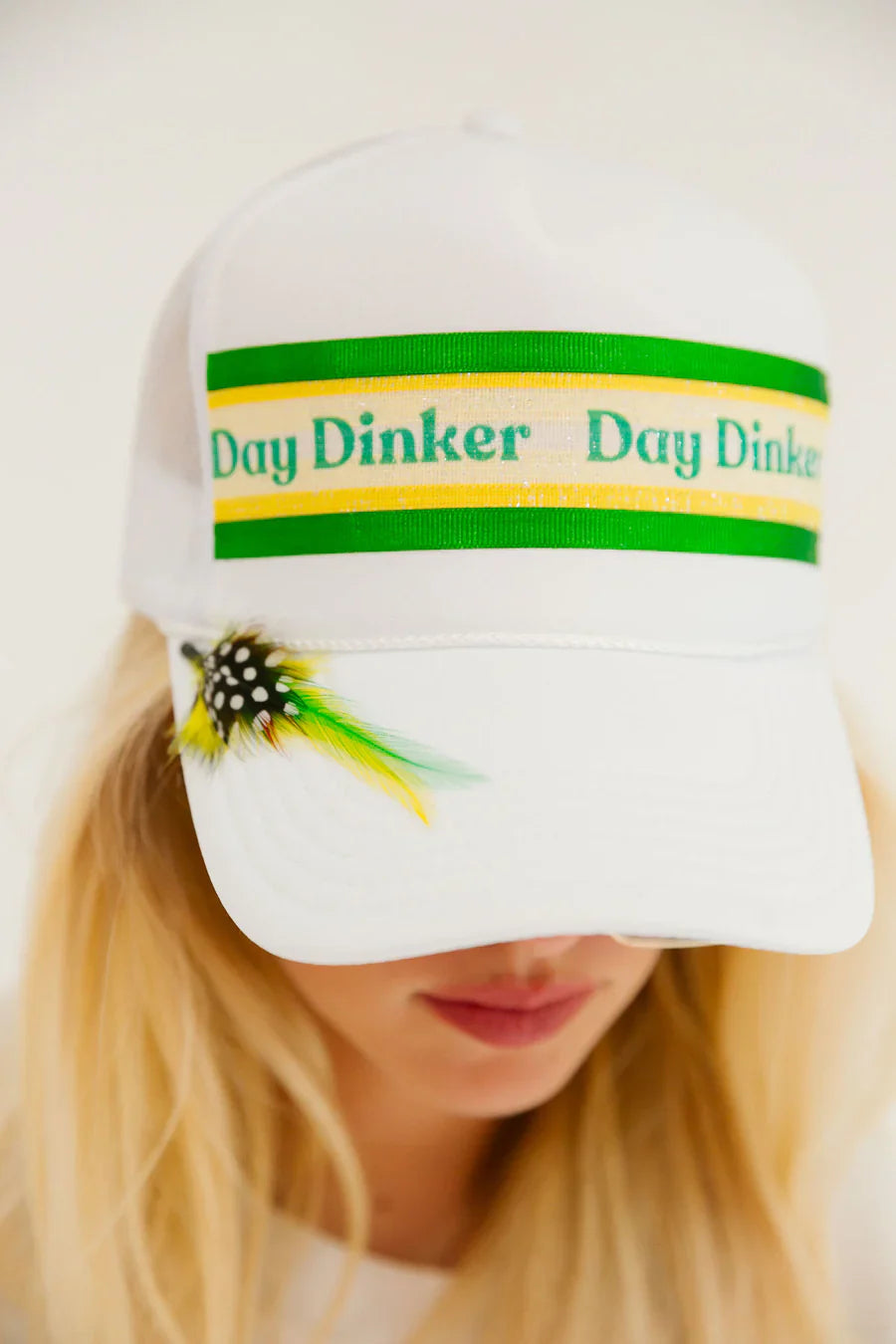 Judith March DAY DINKER WHITE TRUCKER HAT