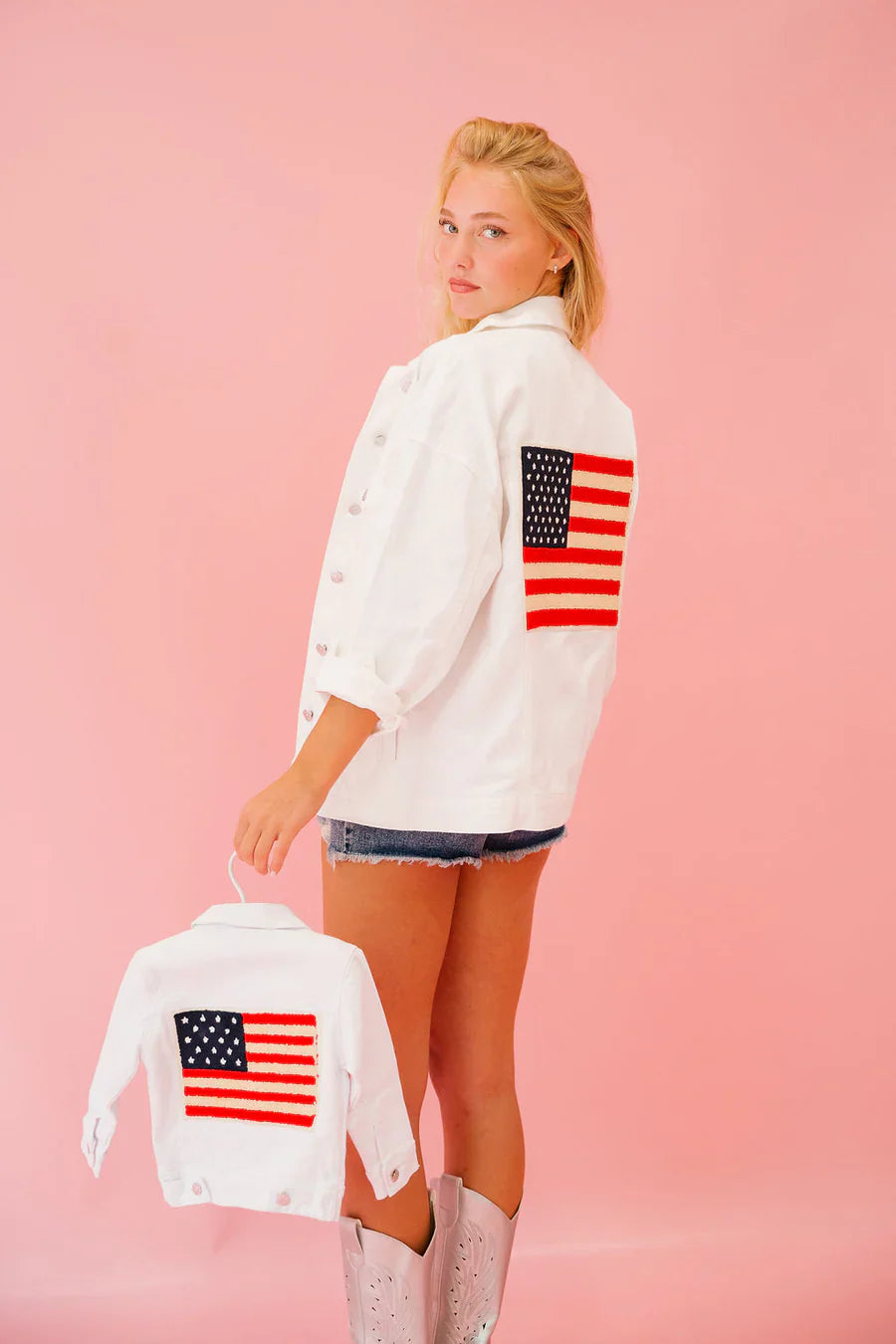 Judith March MINI KIDS LAND OF THE FREE DENIM JACKET