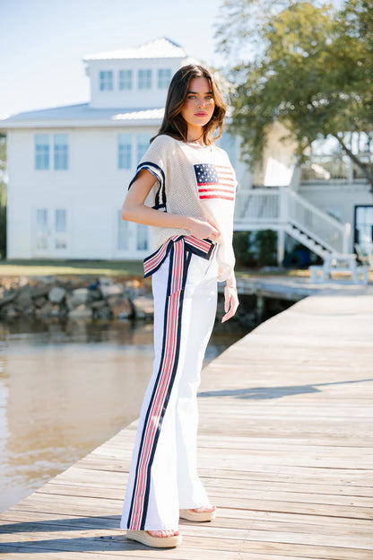 Judith March USA STRIPED BOW FLARES