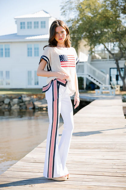 Judith March USA STRIPED BOW FLARES