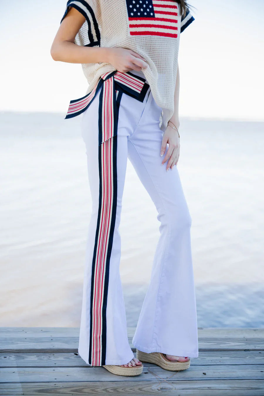 Judith March USA STRIPED BOW FLARES