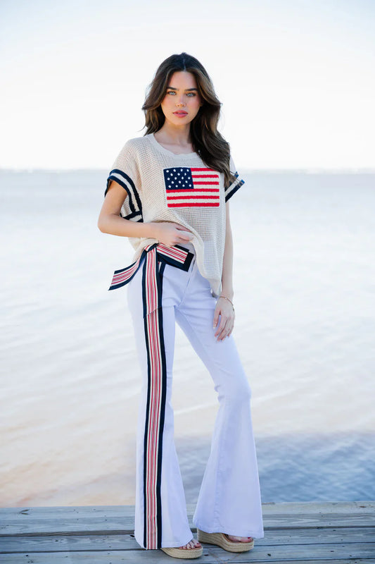 Judith March USA STRIPED BOW FLARES