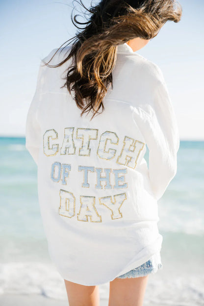 Judith March CATCH OF THE DAY BUTTON DOWN