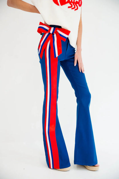 Judith March COASTAL BOW STRIPED BLUE FLARES