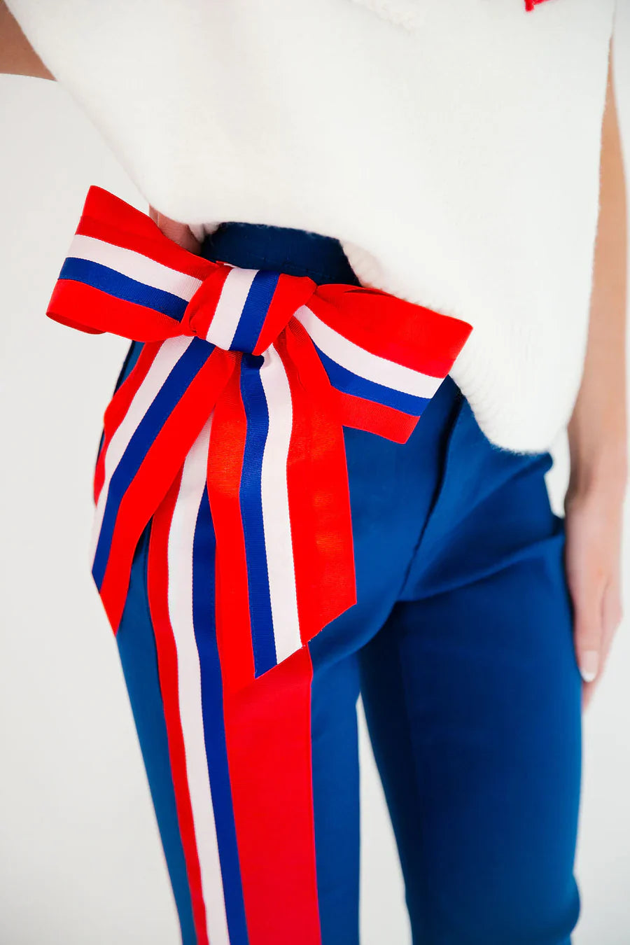Judith March COASTAL BOW STRIPED BLUE FLARES