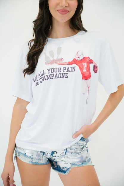 Judith March MAY ALL YOUR PAIN BE CHAMPAGNE SHORT SLEEVE TEE