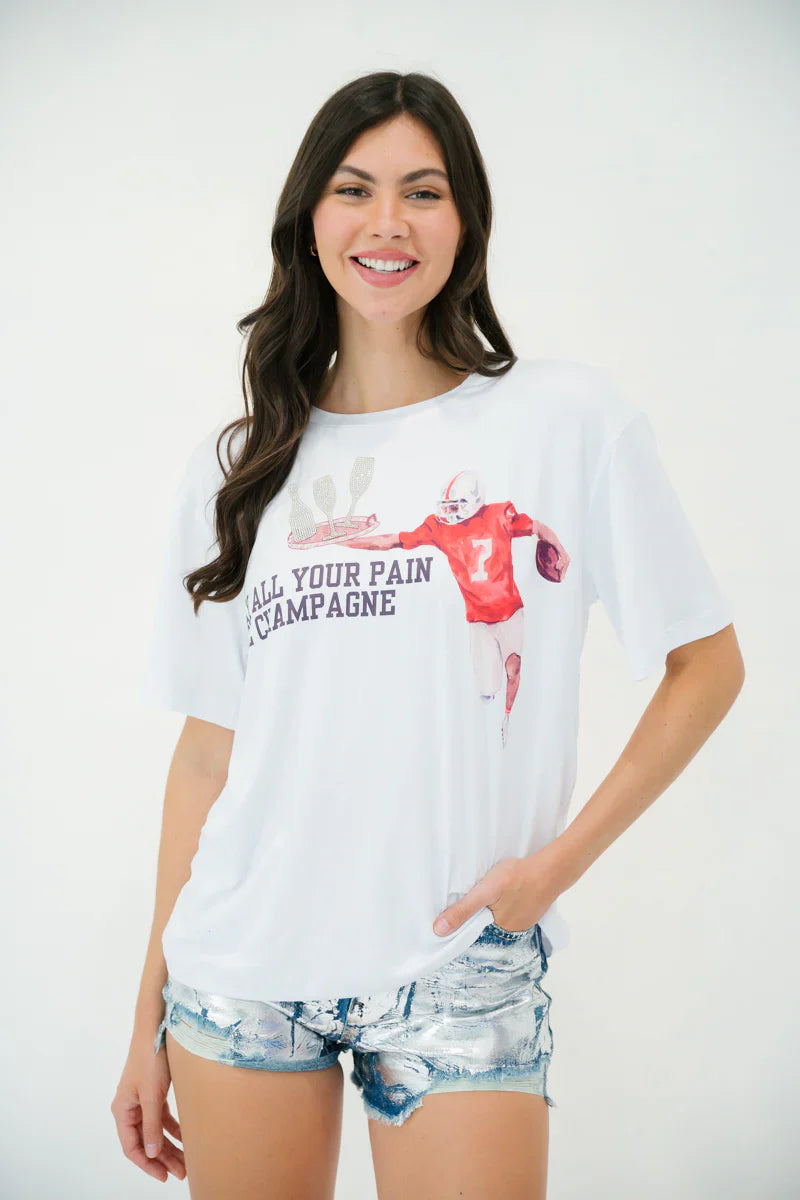 Judith March MAY ALL YOUR PAIN BE CHAMPAGNE SHORT SLEEVE TEE