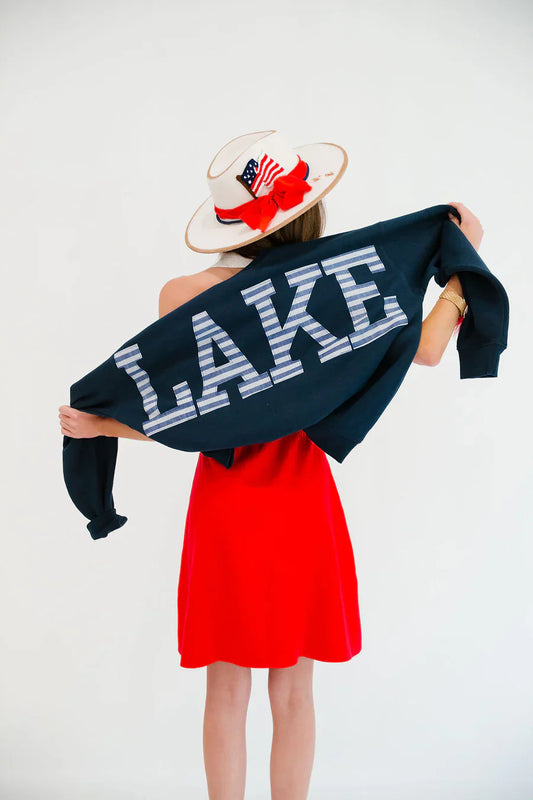 Judith March LAKE STRIPED NAVY PULLOVER