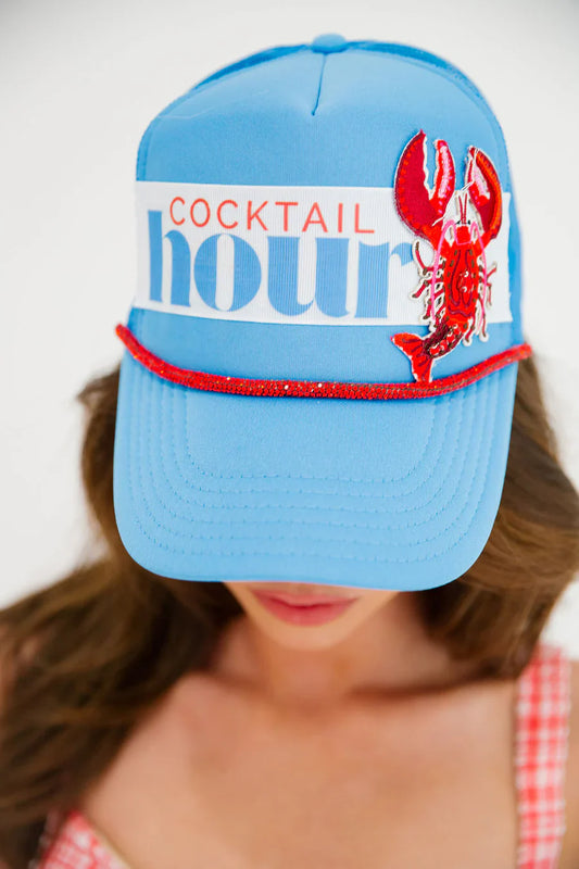 Judith March COCKTAIL HOUR BLUE TRUCKER HAT