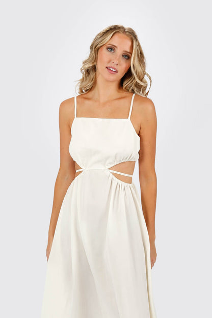 Tobi Kylee Square Neck Cutout Midi Dress