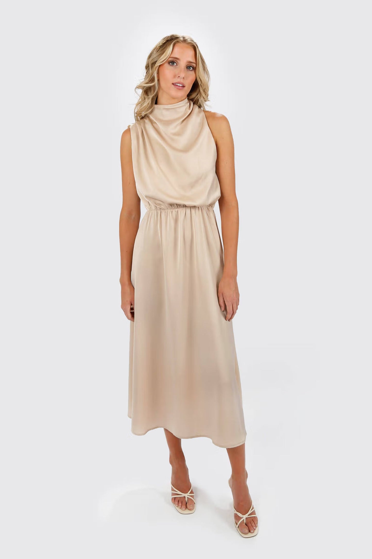 Tobi Milana Turtleneck Halter Maxi Dress x2