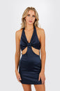 Tobi Zuki Satin Cutout Mini Dress