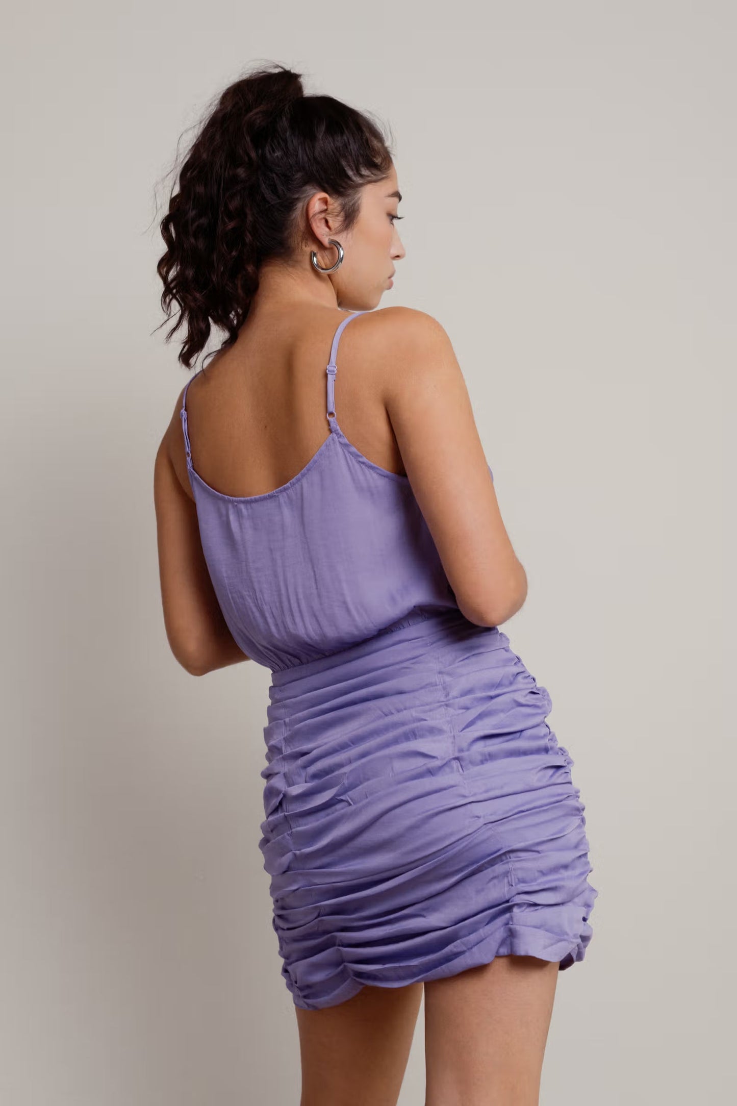 Tobi No Regrets Ruched Surplice Mini Dress x2