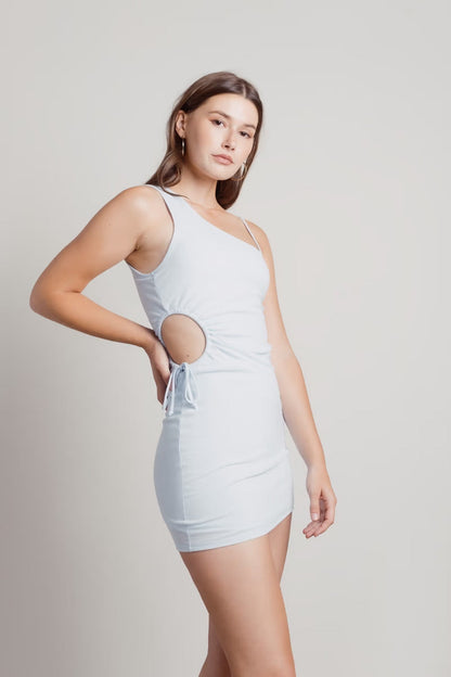 Tobi Cold Looks One Shoulder Bodycon Mini Dress x2