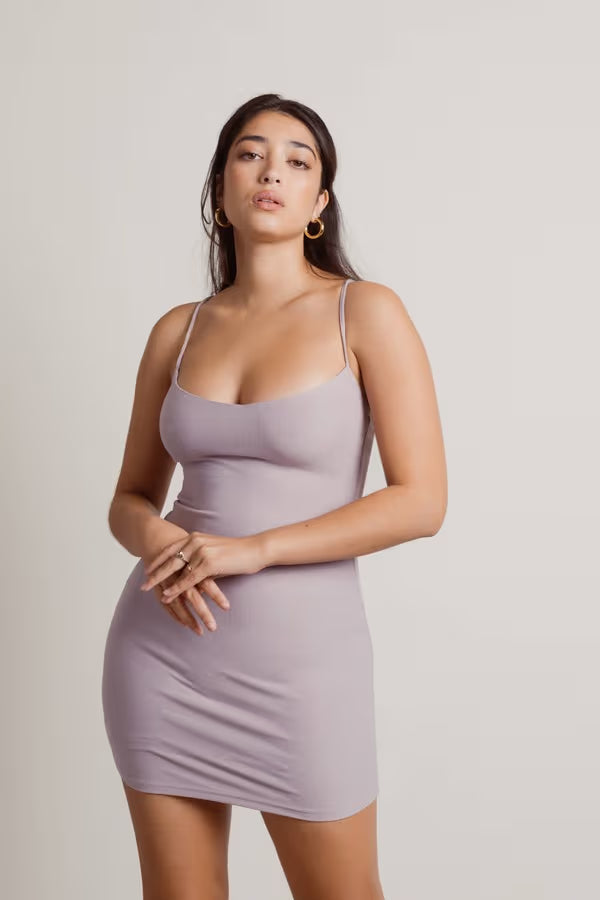 Tobi Running Late Cross Back Bodycon Mini Dress x2