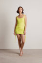 Tobi Party With Us Ruched Open Back Mini Dress x2