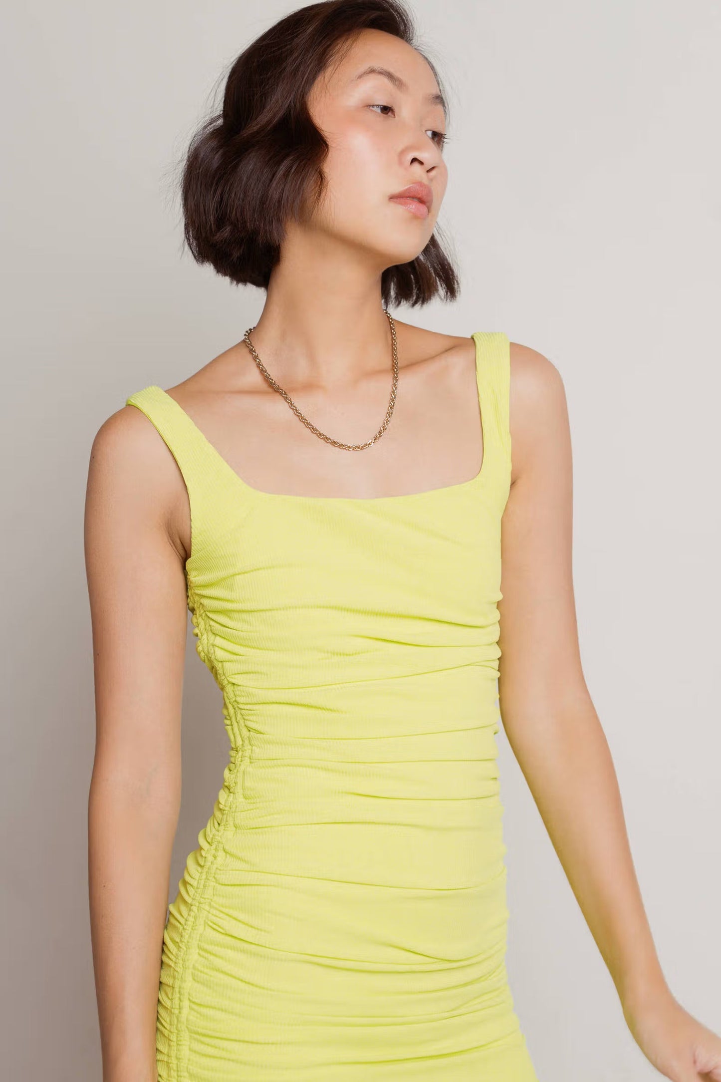 Tobi Party With Us Ruched Open Back Mini Dress x2