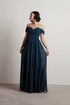 Tobi Adrienne Off The Shoulder Sweetheart Maxi Dress