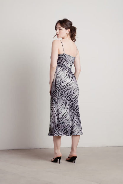 Tobi Rima Tiger Print Cami Midi Dress x2