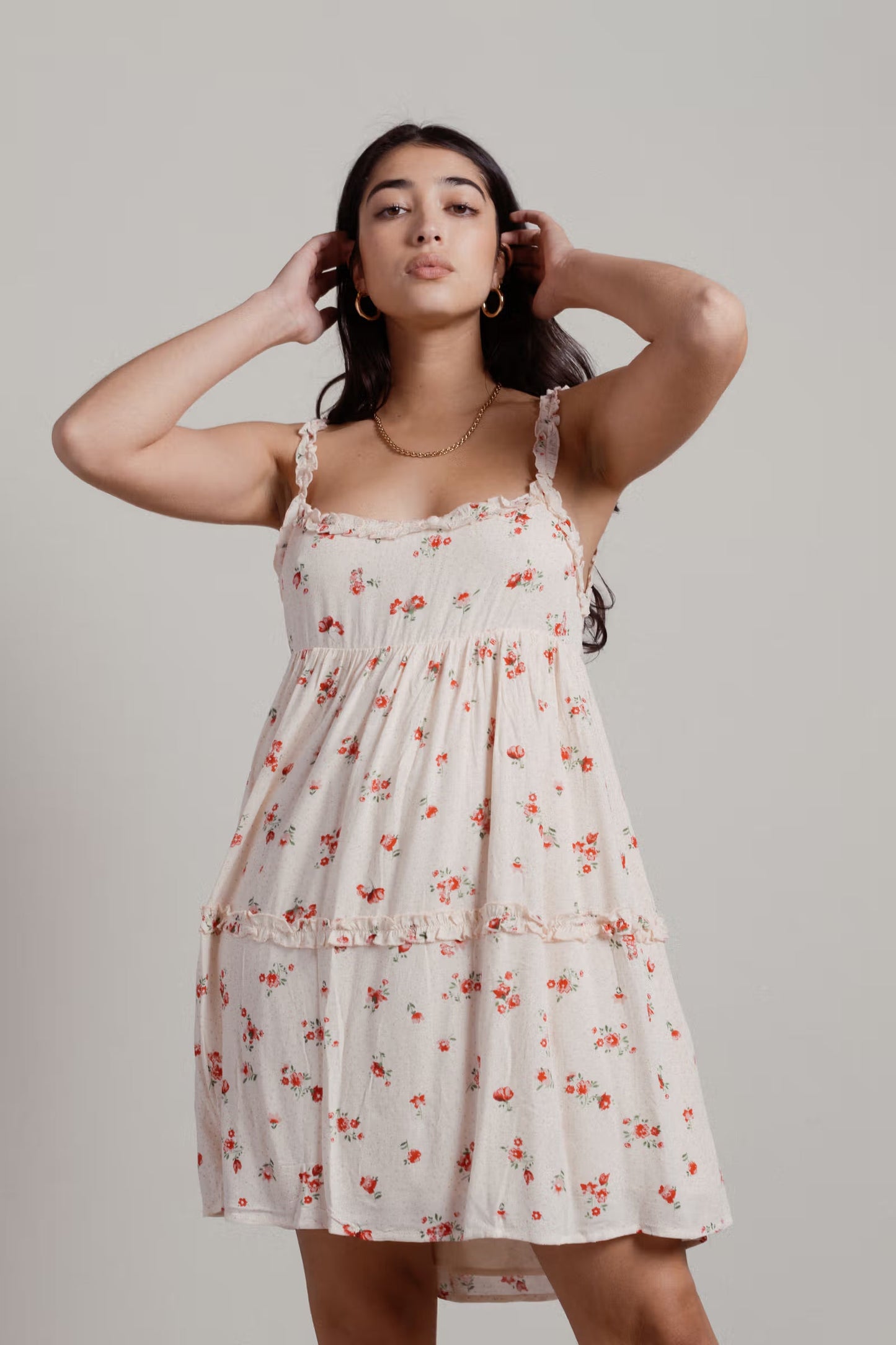 Tobi Pippa Floral Babydoll Mini Dress