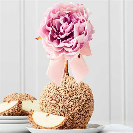 Mrs Prindables Toffee Walnut Purple Peony Jumbo Caramel Apple