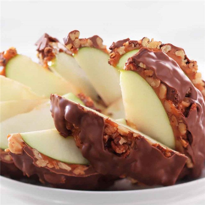 Mrs Prindables Milk Chocolate Walnut Pecan Watermelon Ribbon Jumbo Caramel Apple