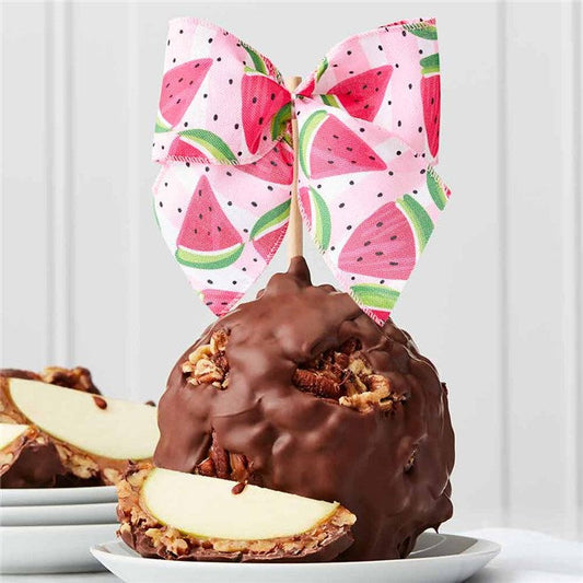 Mrs Prindables Milk Chocolate Walnut Pecan Watermelon Ribbon Jumbo Caramel Apple