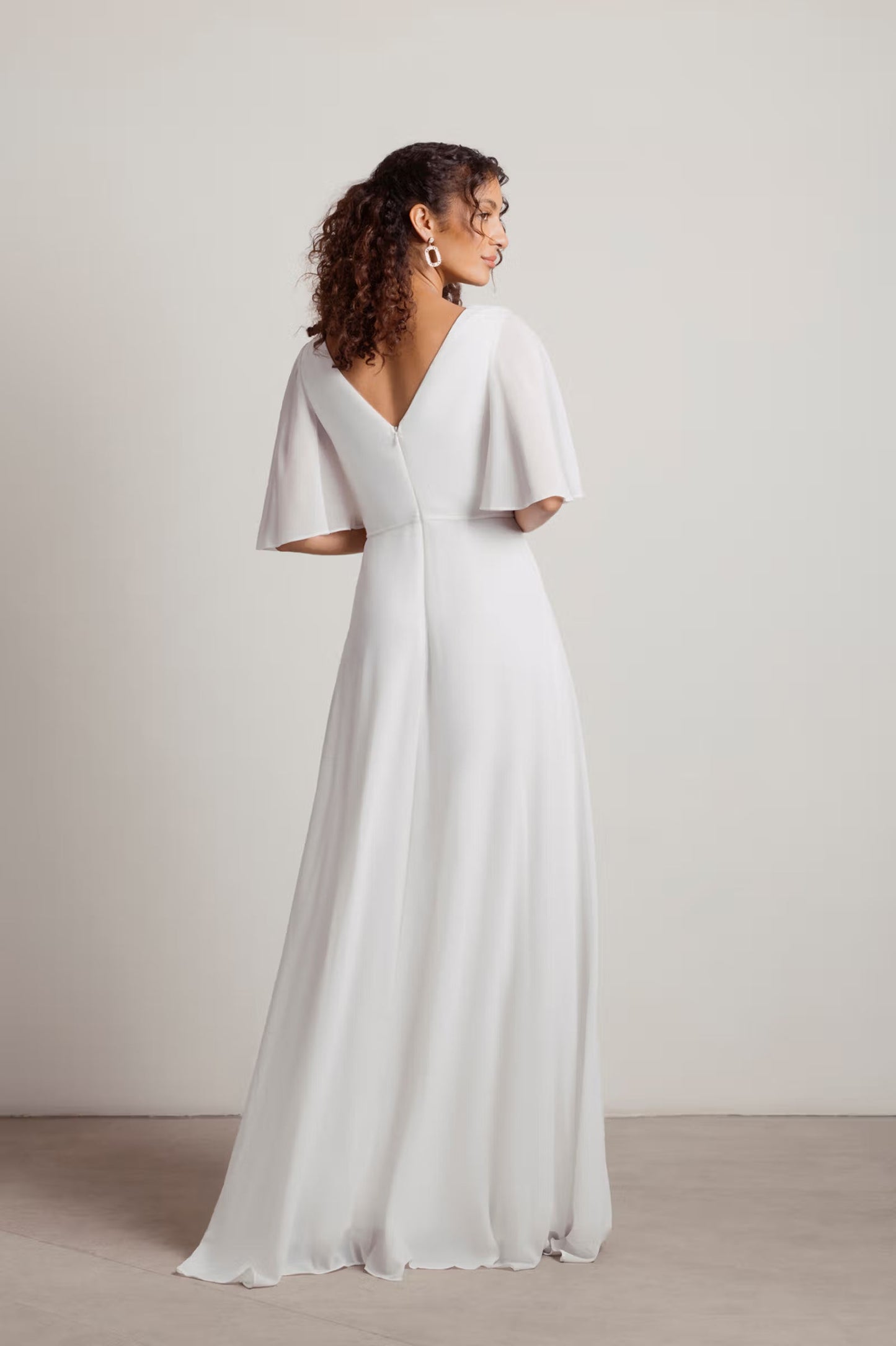 Tobi Come Closer To Me Butterfly Sleeve High Slit Maxi Dress