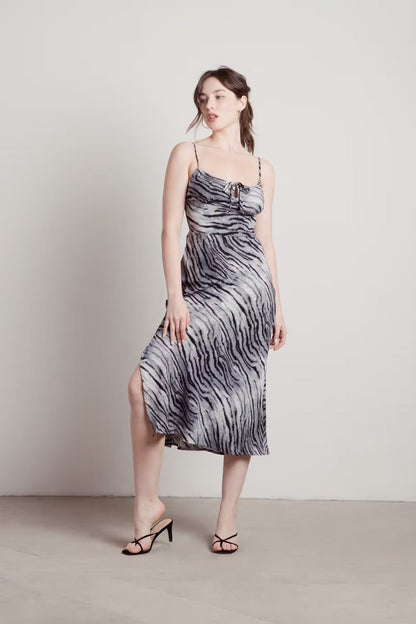 Tobi Rima Tiger Print Cami Midi Dress x2