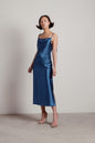 Tobi Charm Me Satin Cowl Neck Midi Dress