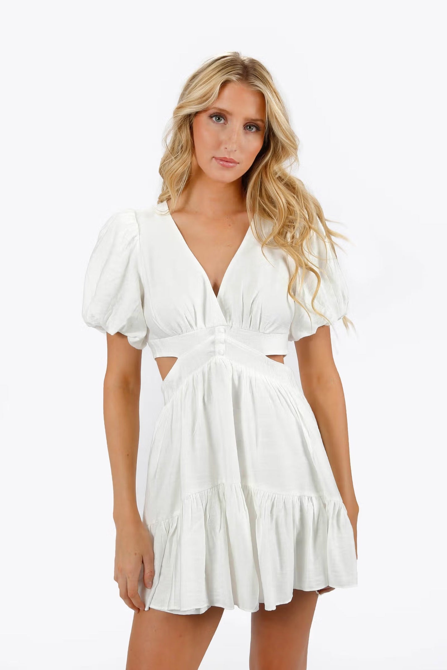 Tobi Roselle Cutout Deep V Mini Dress x2