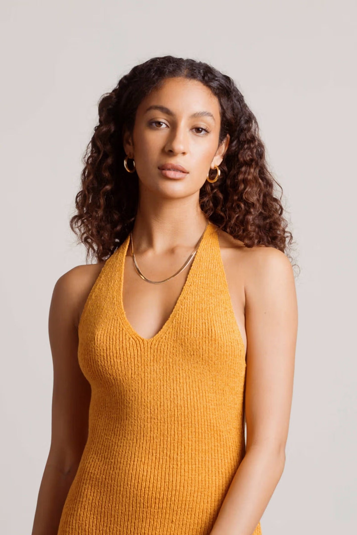 Tobi Aylah Halter Ribbed Knit Bodycon Mini Dress x2