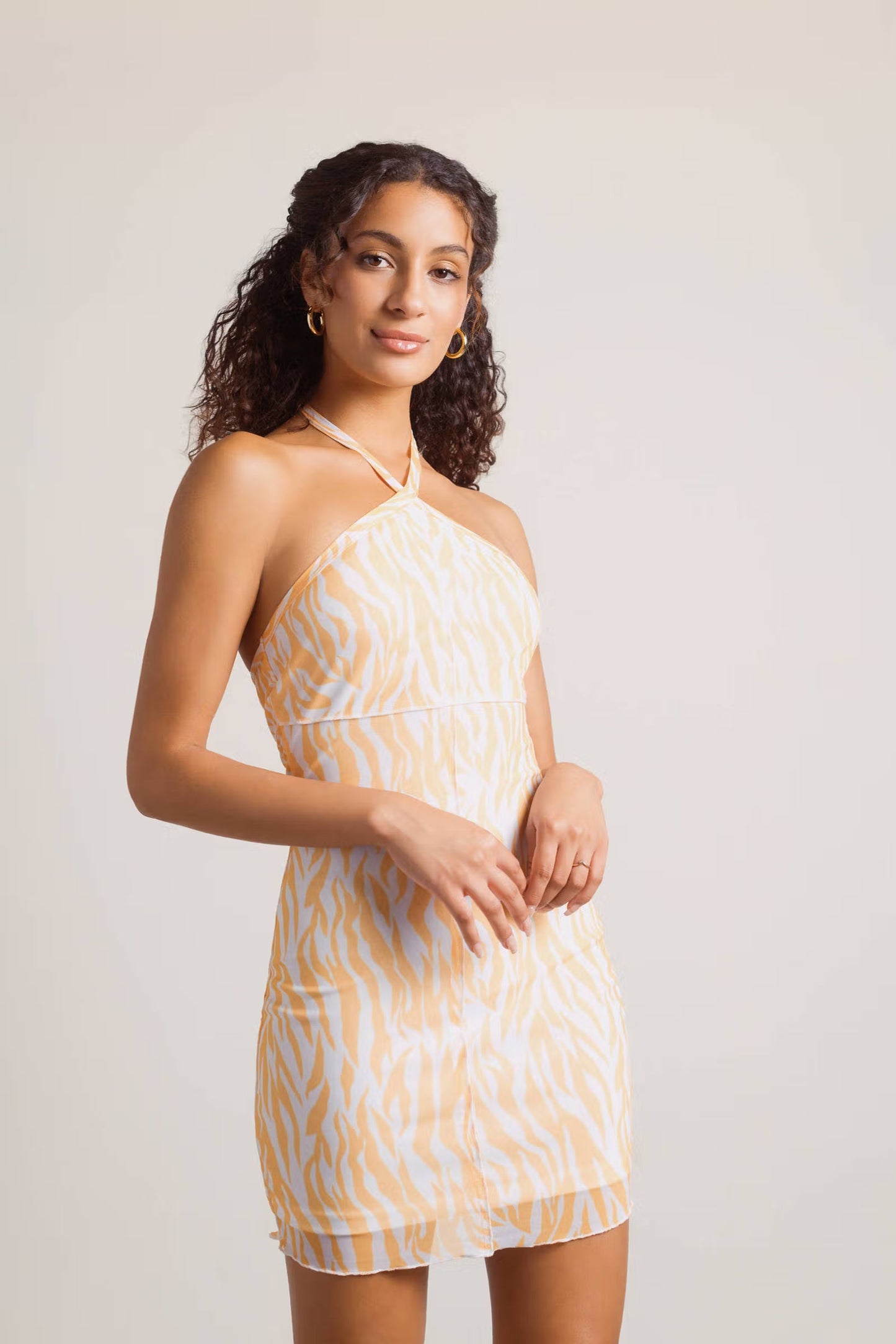 Tobi Forever Love Halter Mesh Mini Dress x2