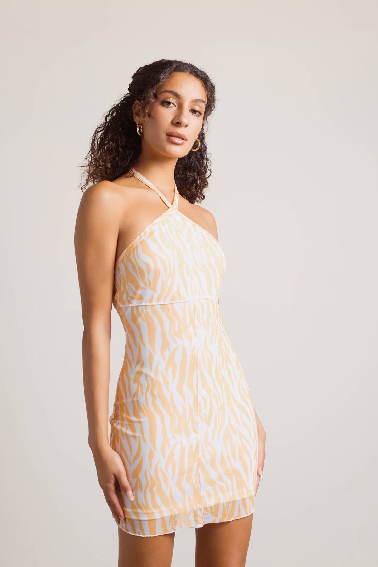Tobi Forever Love Halter Mesh Mini Dress x2