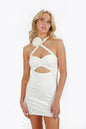 Tobi Zammarah Cross Halter Bodycon Mini Dress