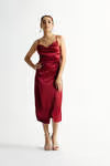Tobi Emma Satin Cowl Neck Midi Dress