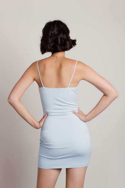 Tobi Just A Small Thing Exposed Stitch Bodycon Mini Dress x2