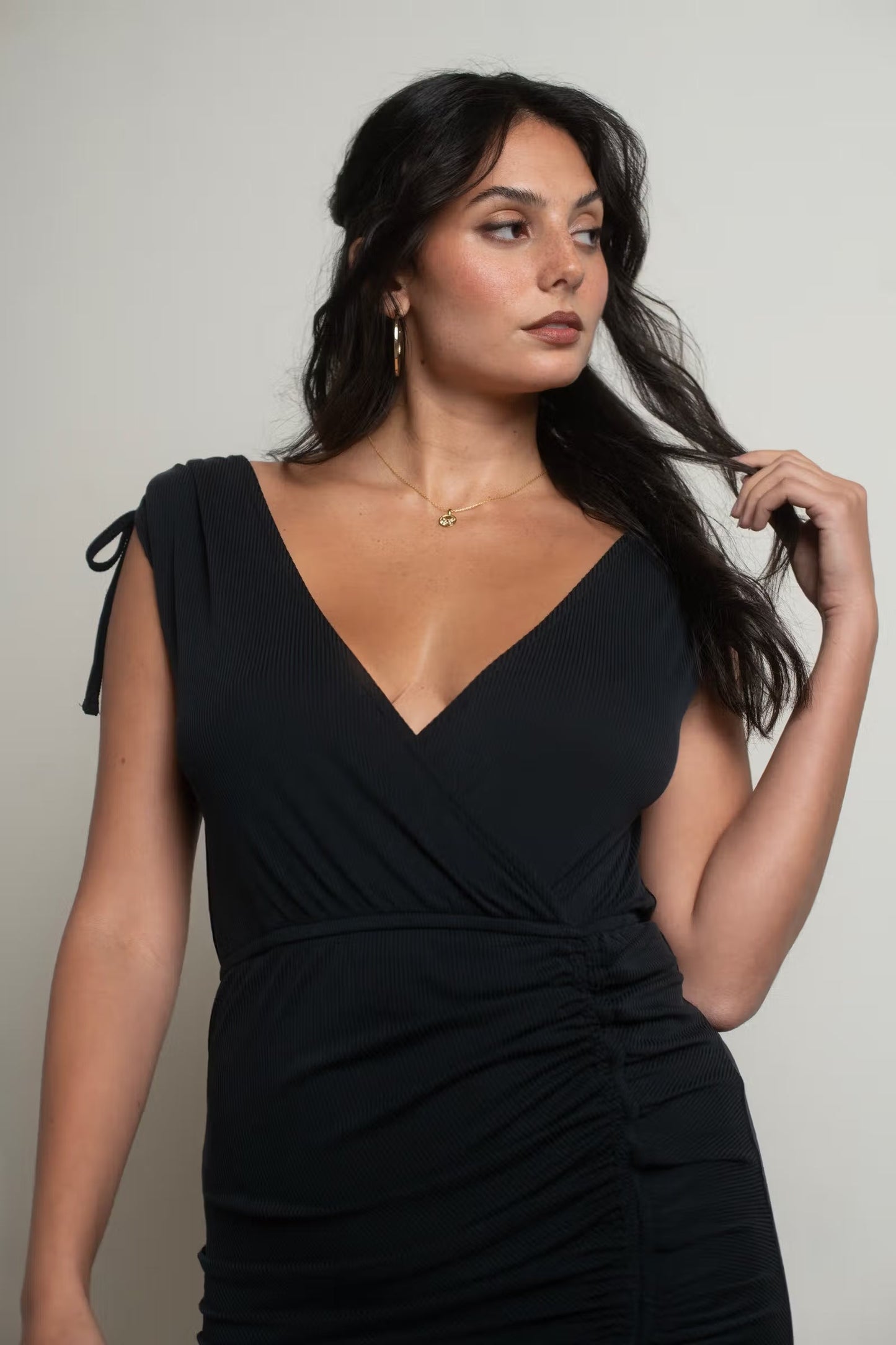 Tobi Savannah Ruched Surplice Mini Dress x2