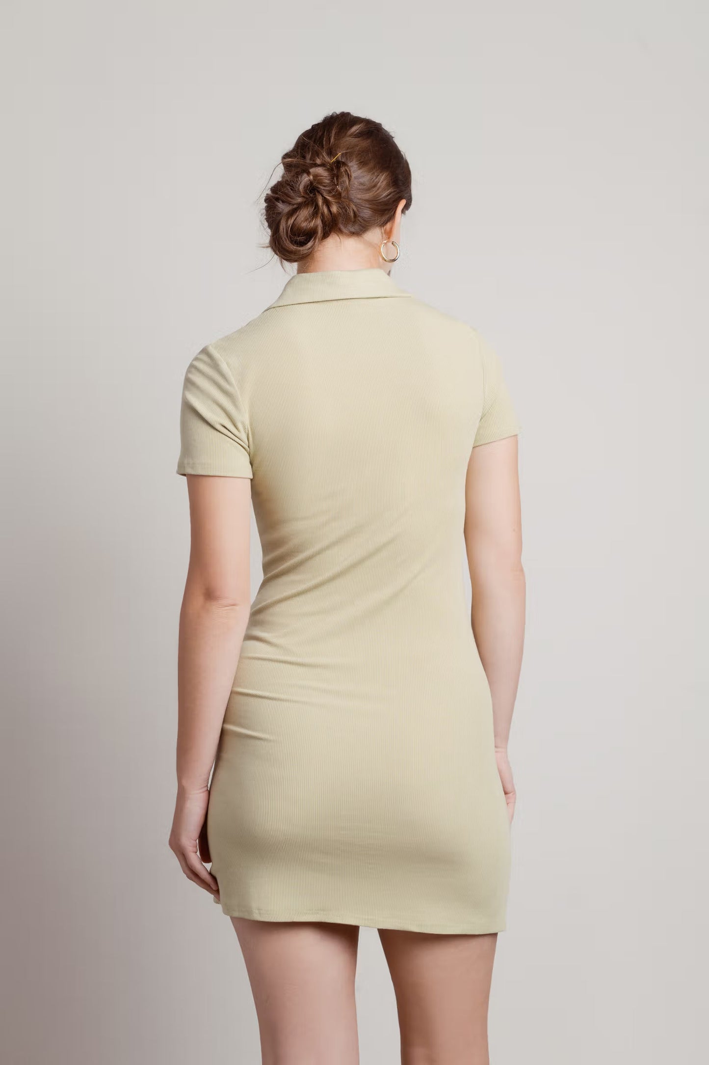 Tobi Saturn Collared Ruched Mini Dress x2