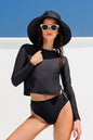 Watskin Sunwear Sasha Long Sleeve Tee in Black