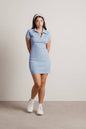 Tobi Break Point Collared Ribbed Mini Dress x2