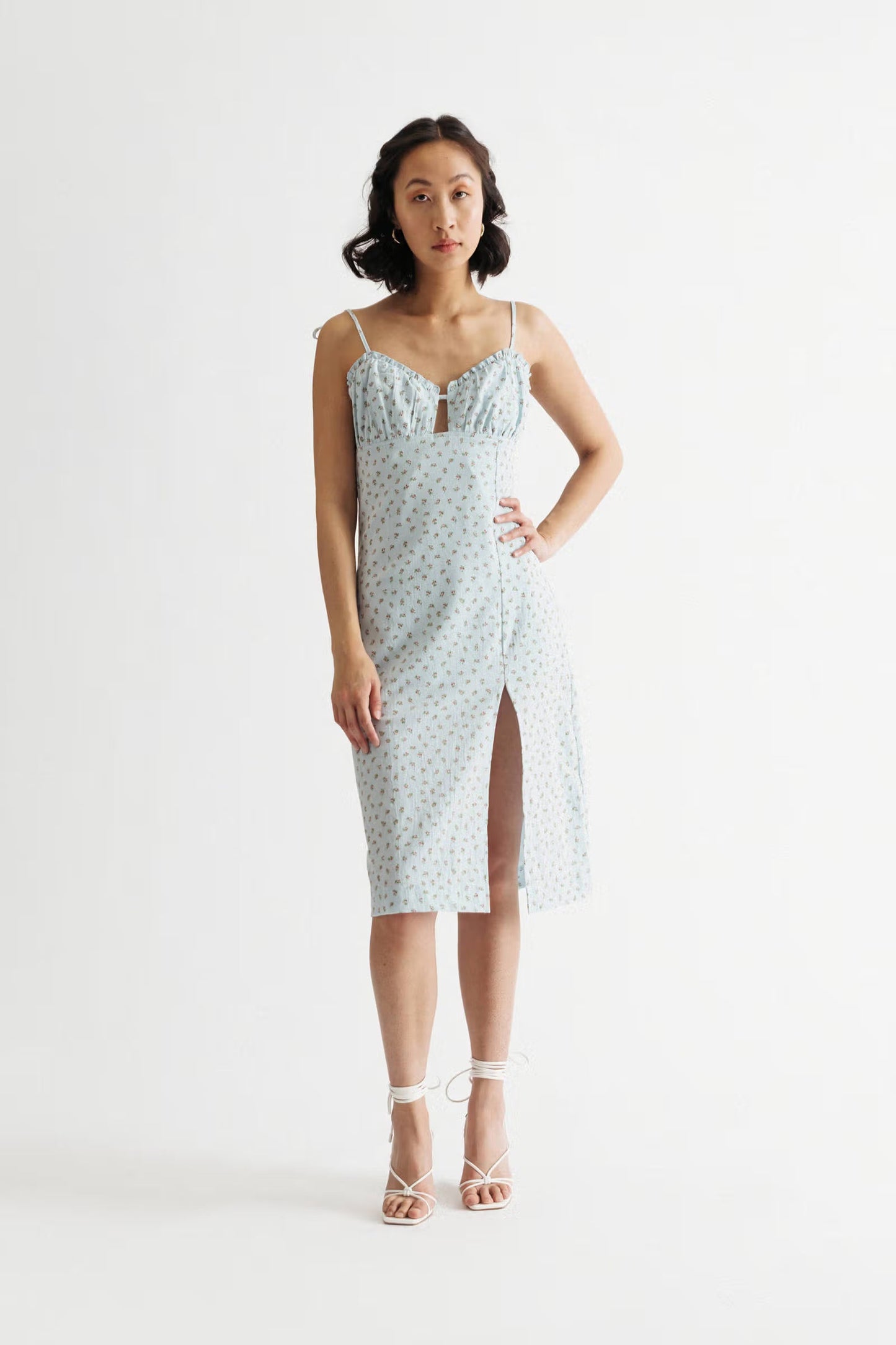 Tobi Feels Like Summer Floral Slit Mini Dress
